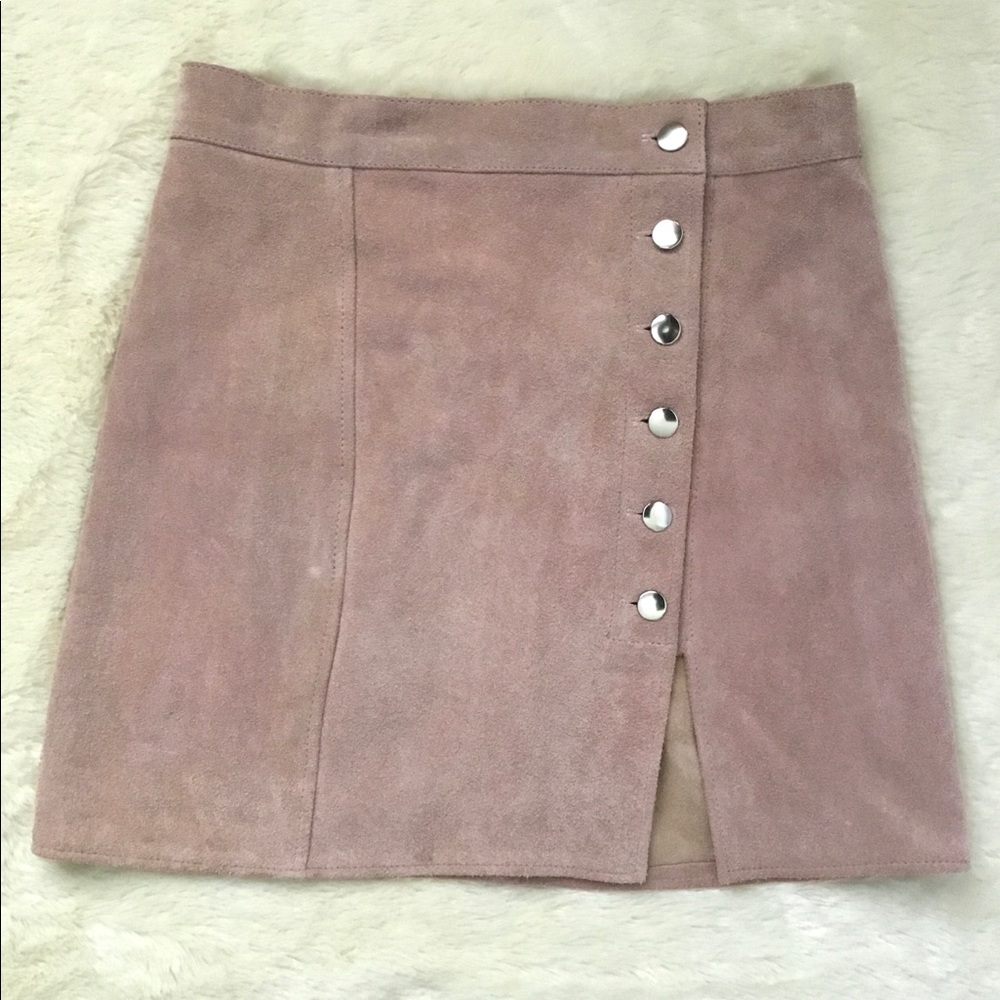 Host pick! Free People Suede blush skirt M - Picture 3 of 8